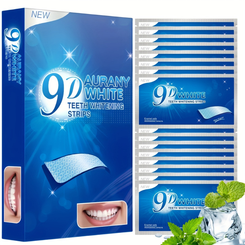 Teeth Whitening Hydrogen Peroxide - 21 paia di strisce sbiancanti per
