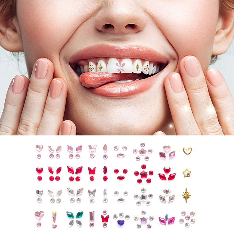 Tooth Gem Kit - Gemme Dentali, Set di Cristalli Diamantati