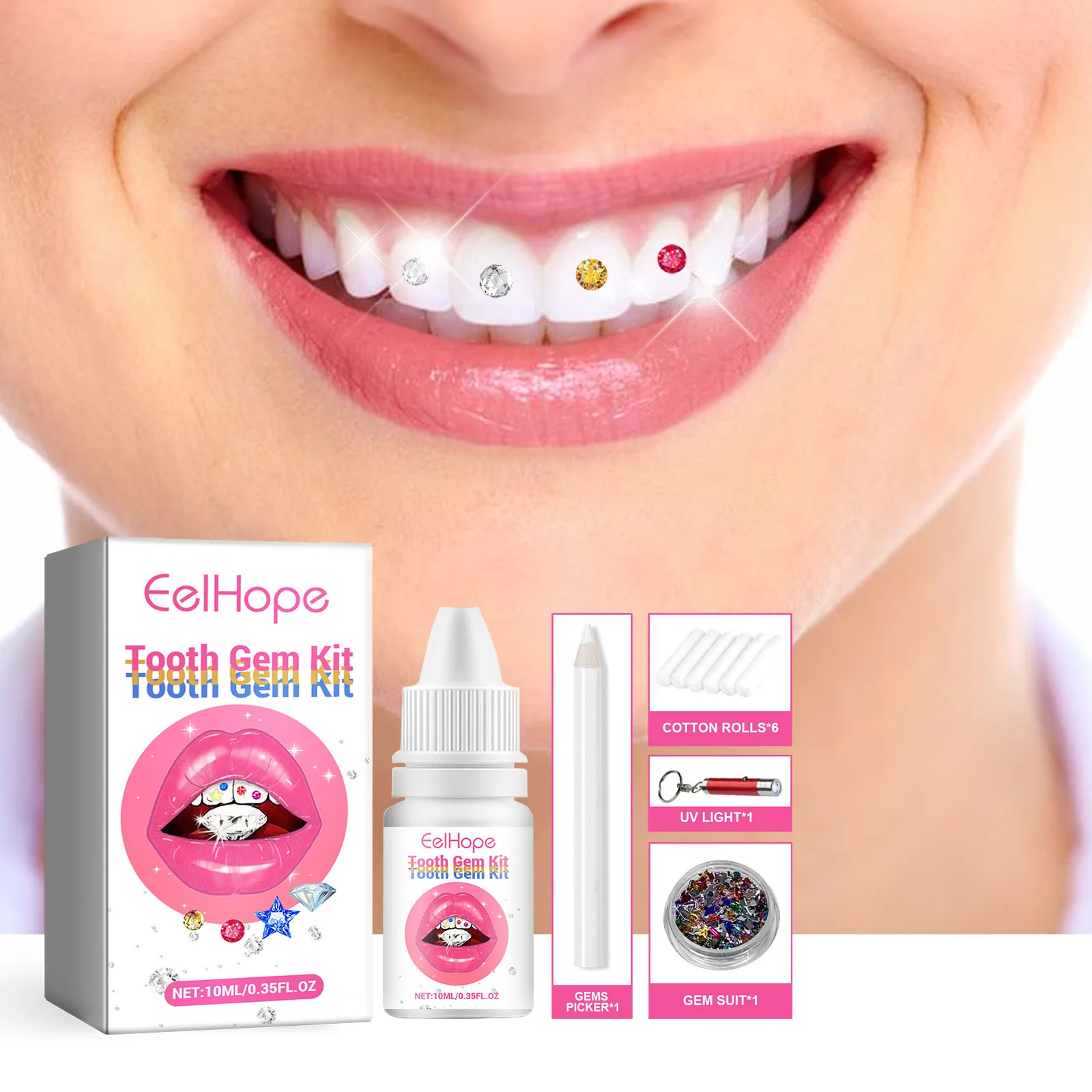 Tooth Gem Kit - Kit Gioielli per Denti Fai-da-Te, Decorazioni