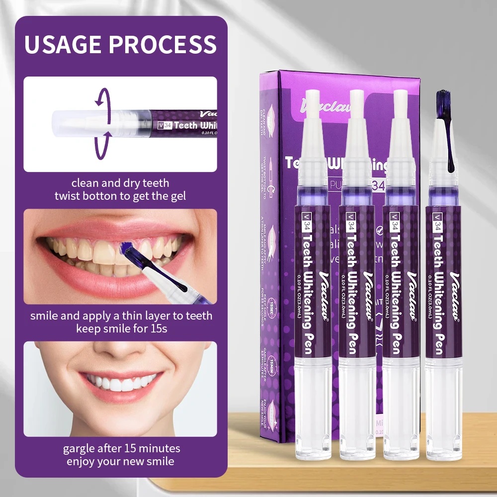 Vaclav V34 Penna gel sbiancant - Teeth Whitening Hydrogen Peroxide recensione e prezzo